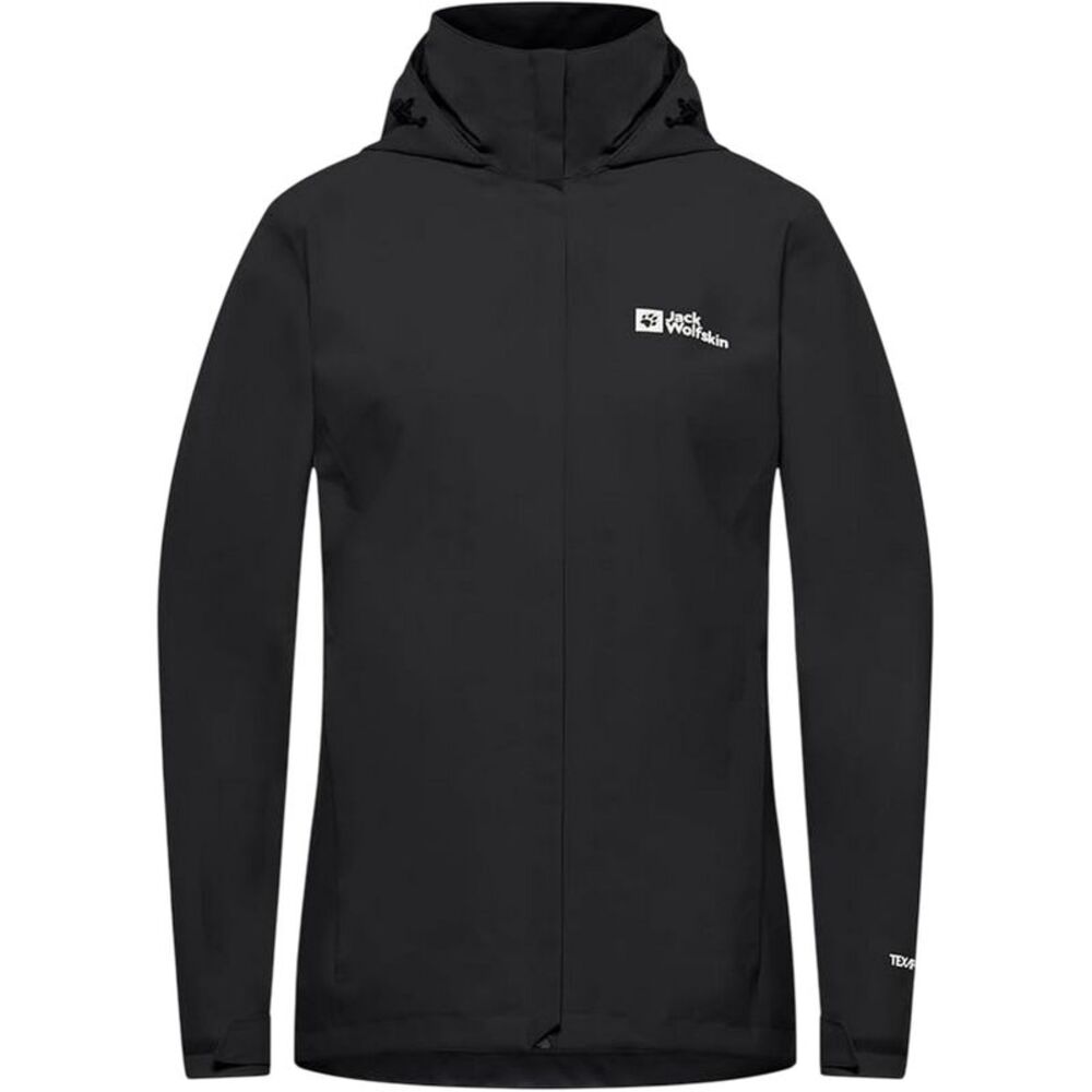 Jack Wolfskin Womens/Ladies Trailtime Waterproof Jacket / Black